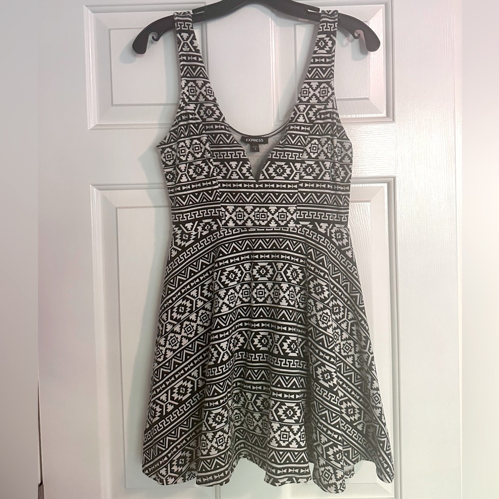Tribal Print Fit & Flare Dress (with built in shorts!)